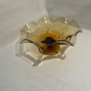 Vintage amber glass bowl.